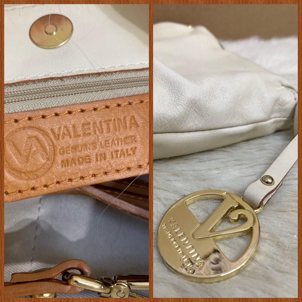 VALENTINA TRADIZIONE ITALIANA Soft Cream Leather Convertible Hobo XBody - Picture 5 of 16